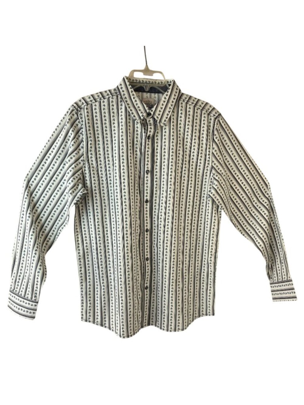 Moonshine Spirit Brad Paisley Western Snap Shirt Men L Stripe Pearl Snap Country
